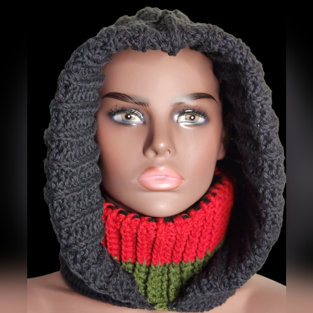 Crochet Turtleneck Hoodie
